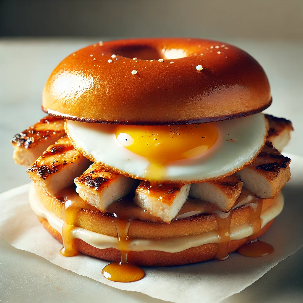 Starbucks Chicken, Maple Butter & Egg Sandwich